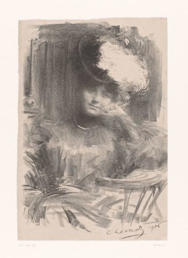 Portrait of a lady with hat