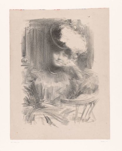 Portrait of a lady with hat