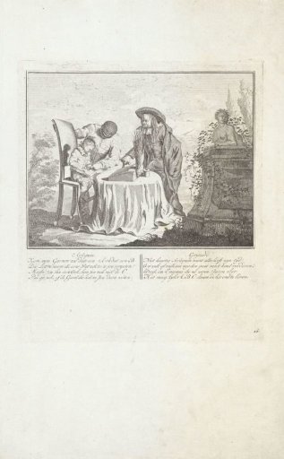 The little Harlequin learns to read