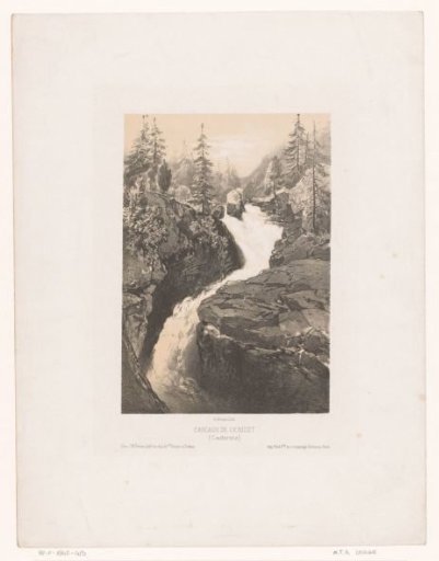View of the waterfall of Cerisey near Cauterets