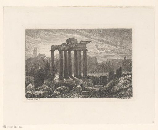 View of a temple in Rome