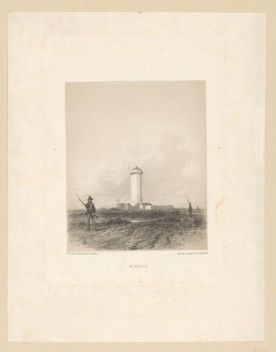 View of the Marzocco tower in Livorno, 1849