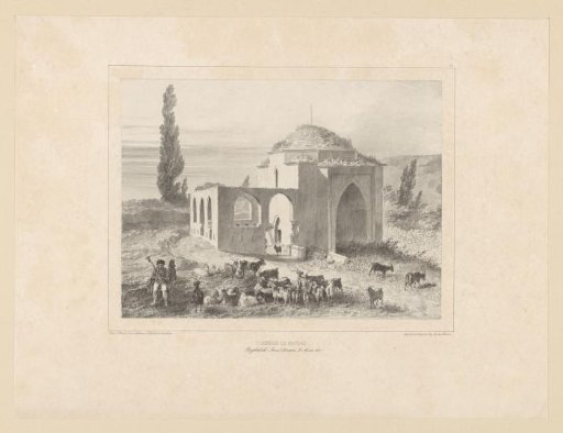 Shepherd with goats at grave monument for Maria, 21 August 1837