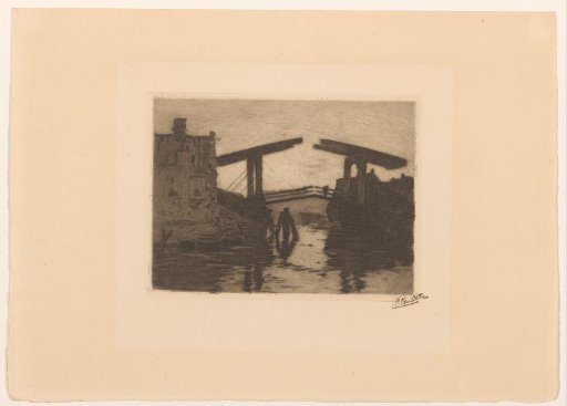 Drawbridge at the Zandhoek in Amsterdam