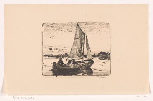Man in sailing boat