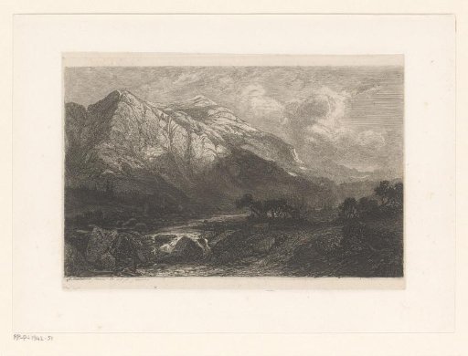 Swiss mountain landscape with a river
