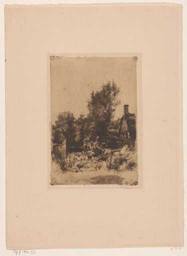 Landscape with farm and canal in Giethoorn