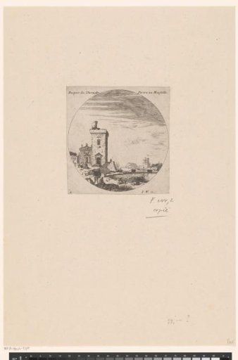 View of the tower near the harbour of Marseille