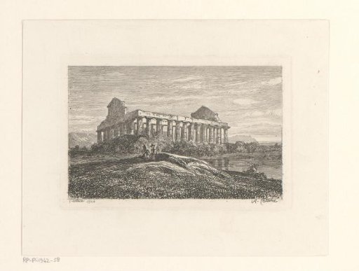 View of the Temple of Poseidon in Paestum