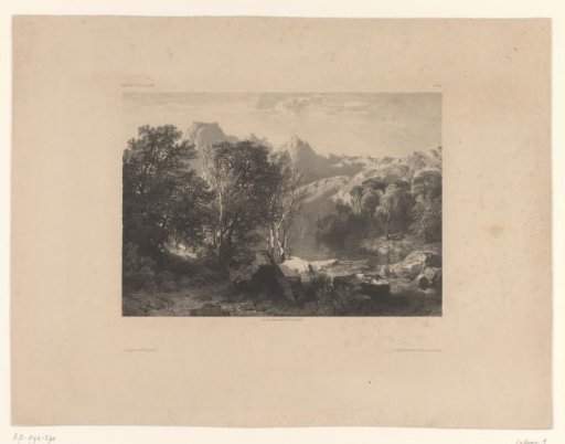 Mountain landscape with lake