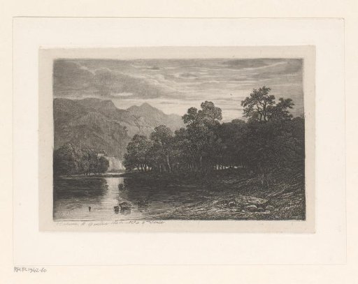 Mountain landscape with a lake