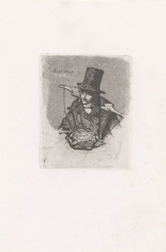 Merchant with a Yoke on His Shoulders and a Cauliflower Before Him
