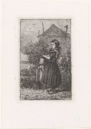 Girl at a Water Pump