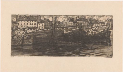 Barges on the Seine in Paris