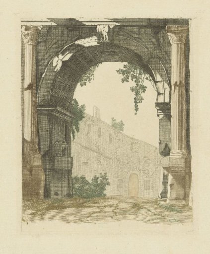 Roman gate with city wall