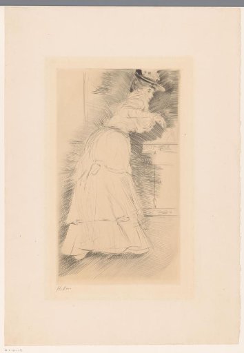 Lady with hat in interior