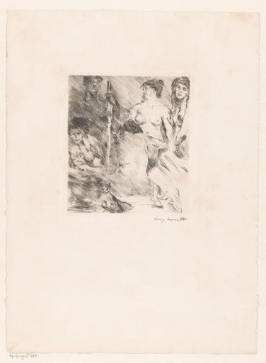 Harem of four naked women and a eunuch