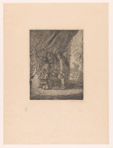 Persian physicians examining the stool of King Darius