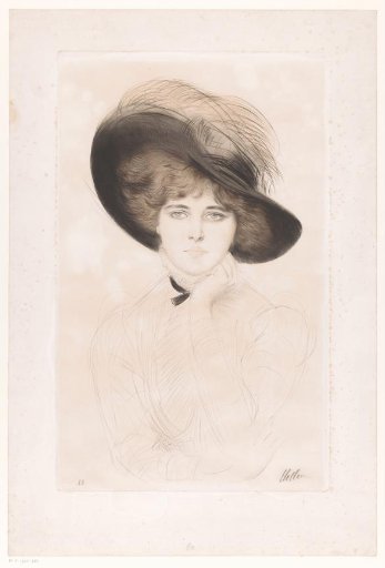 Portrait of an unknown woman with hat