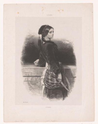 Portrait of Mélanie Waldor as Gulnare from Le Corsaire