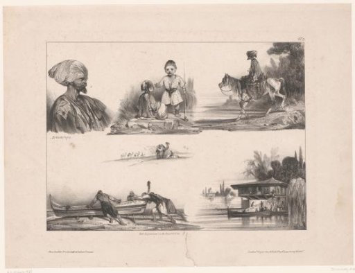 Six representations of Oriental figures