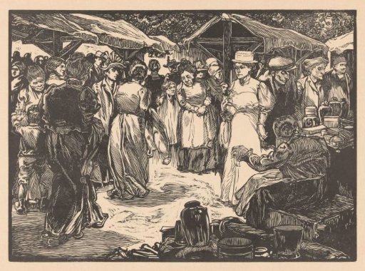 Market Scene with Men and Women