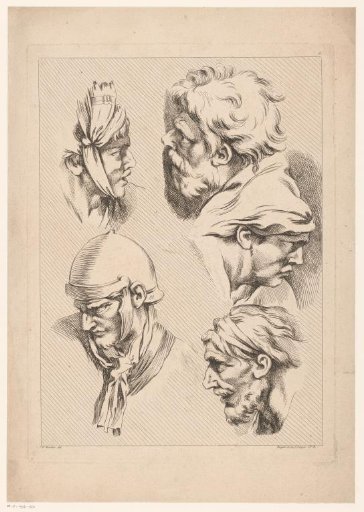 Composition with Five Male Heads