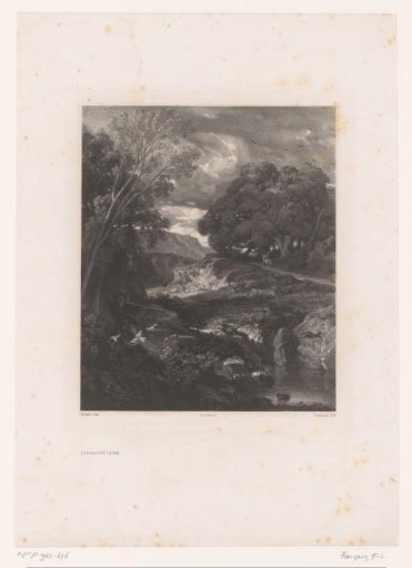 Rocky landscape with a hunter