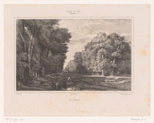 Forest Path with Two Figures
