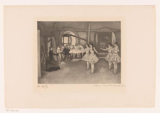 Ballet Class in a Hall with Violist