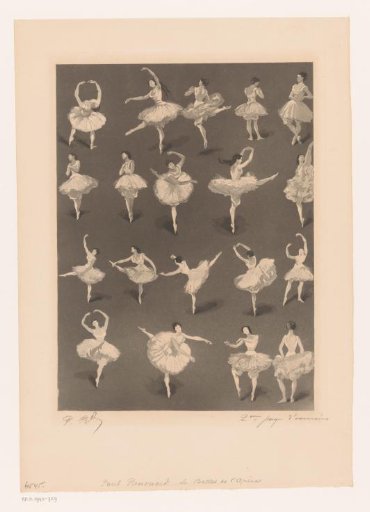 Nineteen Ballet Dancers in Various Poses
