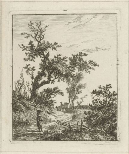 Landscape with a woman and cart