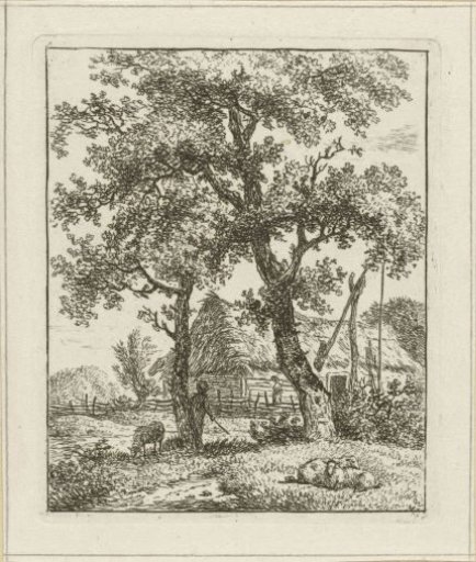 Farmhouse and shepherd