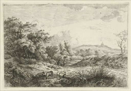 Landscape with a shepherd and a woman