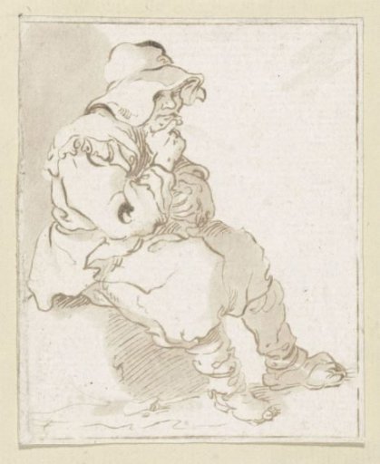 Man sitting on a stone