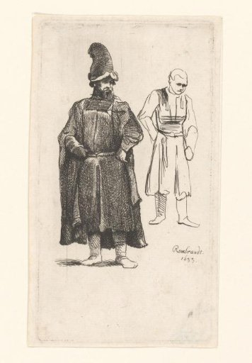 Two Standing Figures, Possibly Soldiers