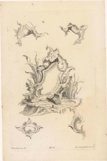 Cartouche with a pillar