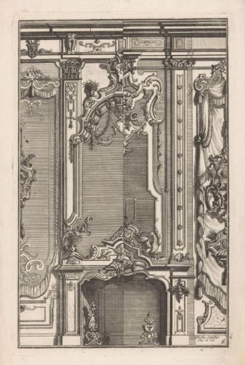 Chimneypiece with a candelabrum and an eagle