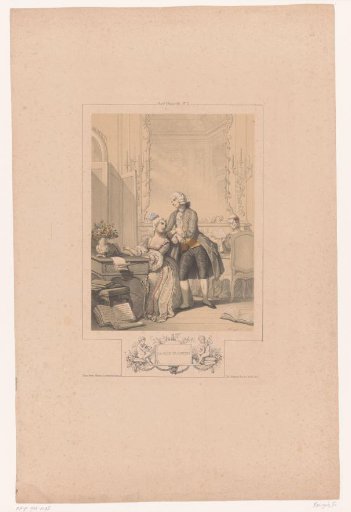 Woman receiving music lesson from her teacher