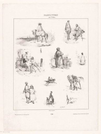 Eleven scenes of human pastime