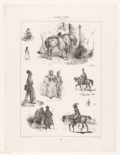 Nine depictions of human pastimes