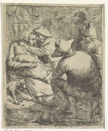Peasant Company with a Man Embracing a Woman