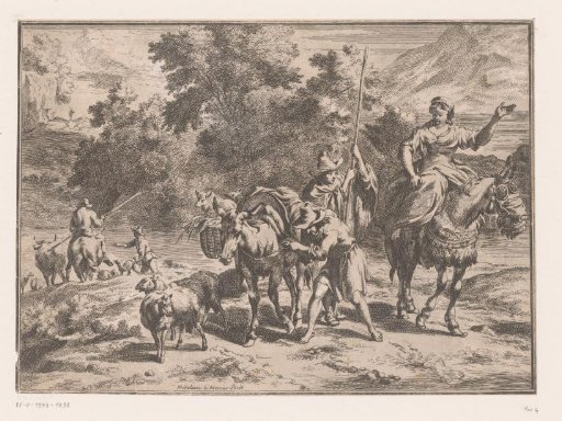 Sheepherders with Donkeys