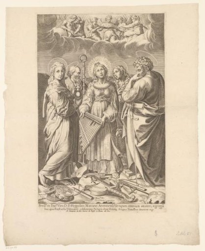 Saint Cecilia in ecstasy