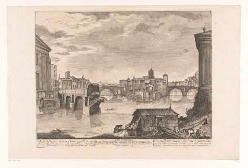 View of the Ponte Rotto and the Pons Fabricius