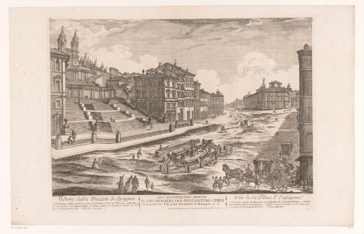 View of the Piazza di Spagna at Rome