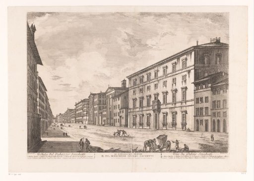 View of the Palazzo Sacchetti at Rome