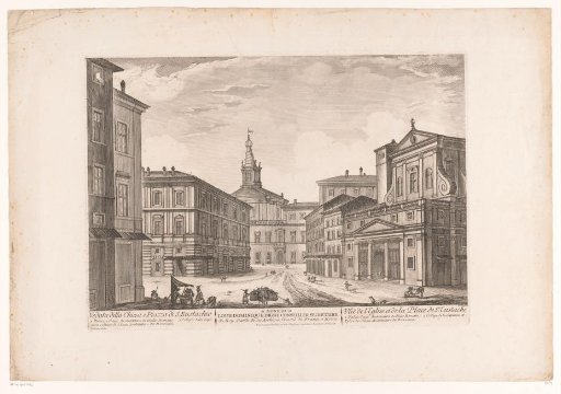 View of the Piazza San Eustachio, at Rome