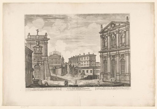 View of the Santi Domenico e Sisto and the Santa Caterina a Magnanapoli, in Rome