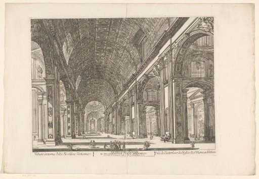 View of the interior of St. Peter's Basilica, in Rome